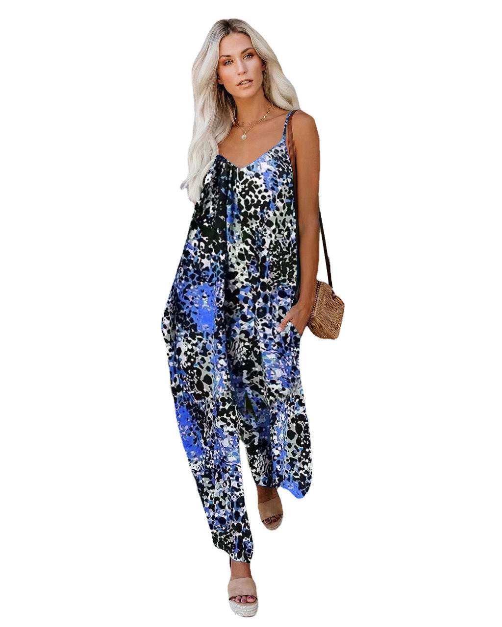 Lune London Abstract Printed Maxi Fluid Dress for Women