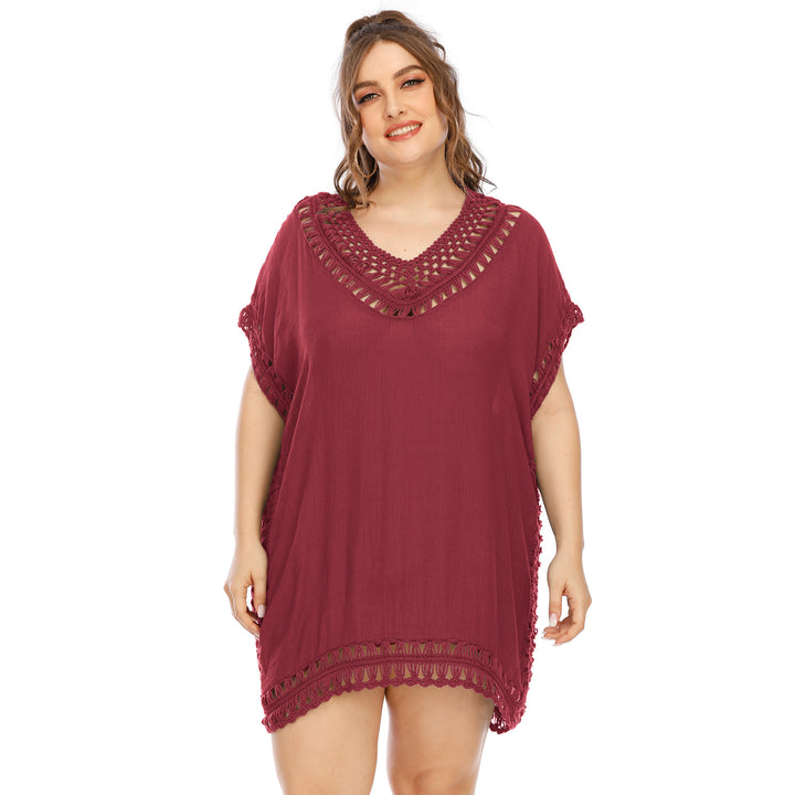 Women Boho Crochet Detail Chic Pareo Style