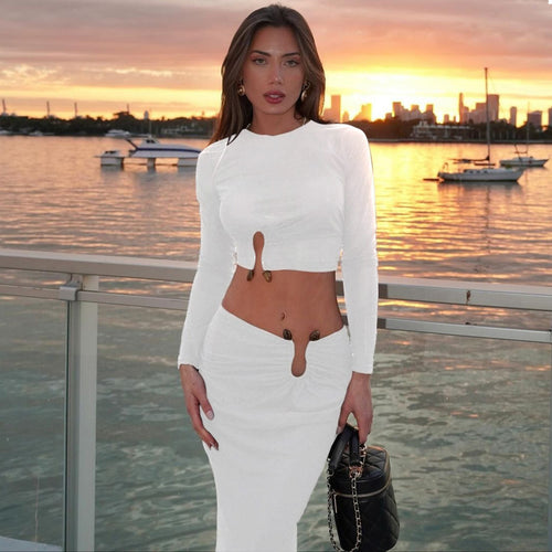 Elegant midi dress for women with innovative cut-out details Amarae