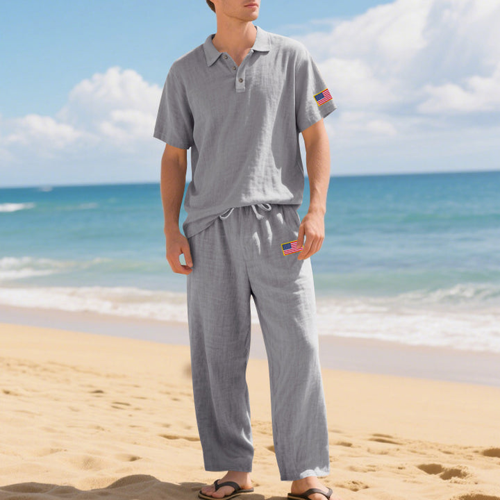Casual men's set with a high-quality care dress and an elastic waist Lune London