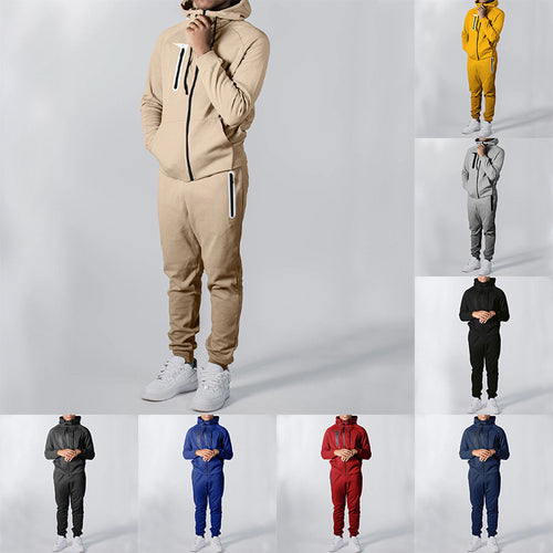 Complete sports outfit for men with hood and zippered pockets Amarae