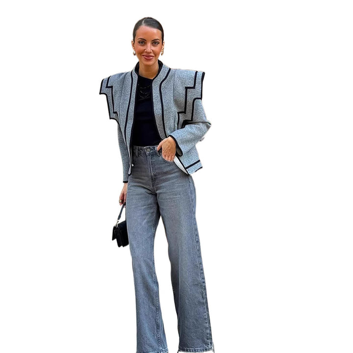 Ladies Fashion Jacket with geometric cut and special accents Lune London