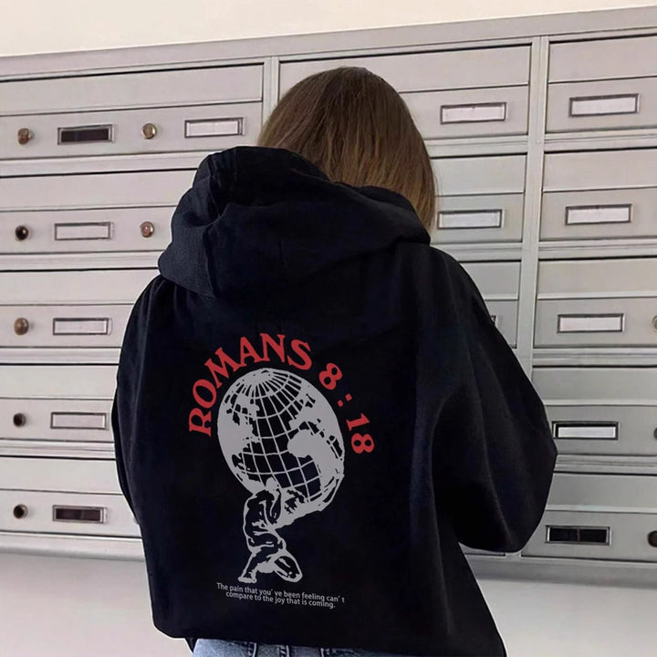 Women's hoodie with inspiring world motif and high-quality print Chic & Stil