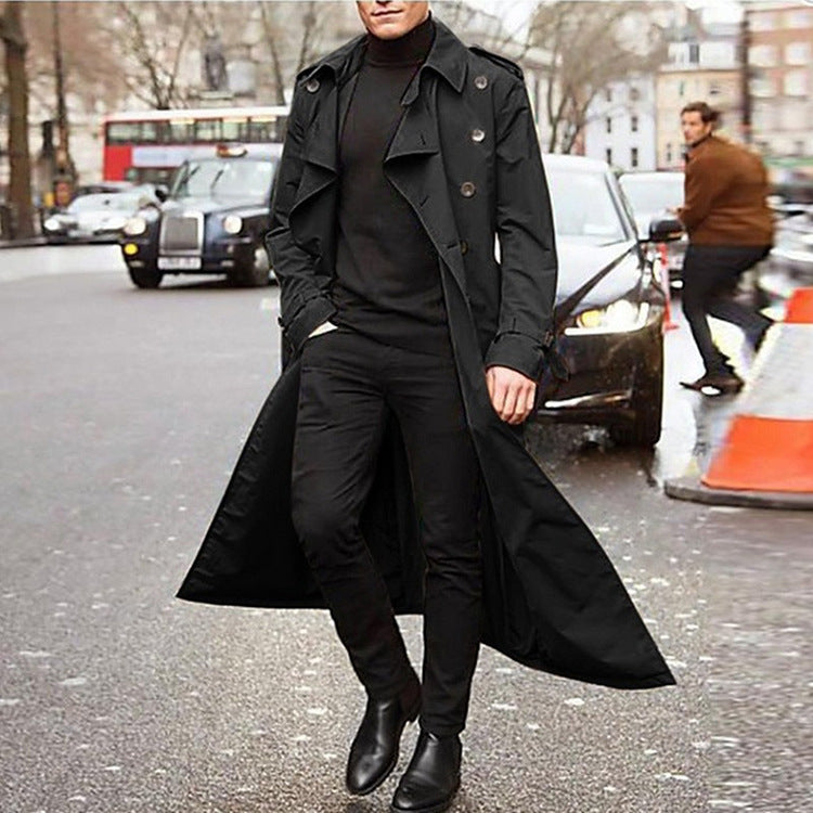 Elegant trench coat for men with double row of buttons Amarae