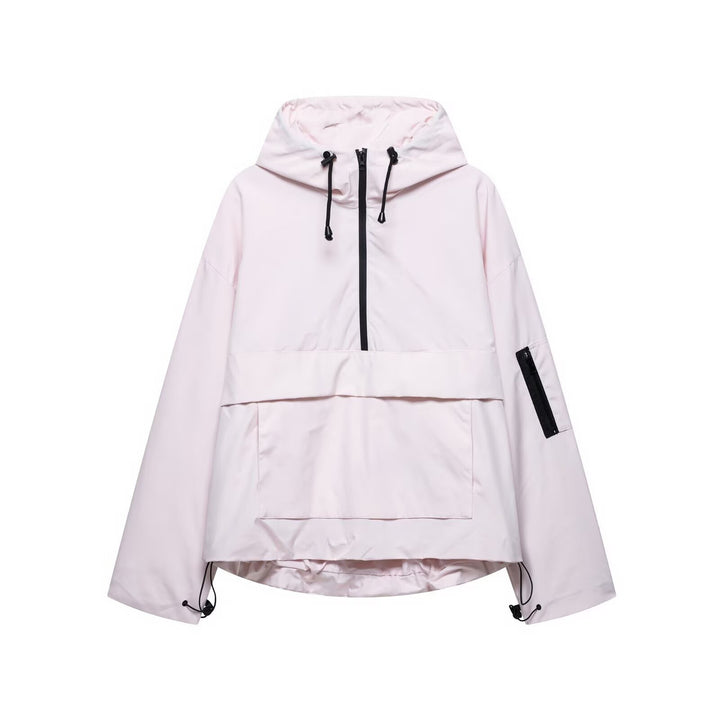 Ladies functional hoodie jacket with practical pockets and adjustable hem Amarae