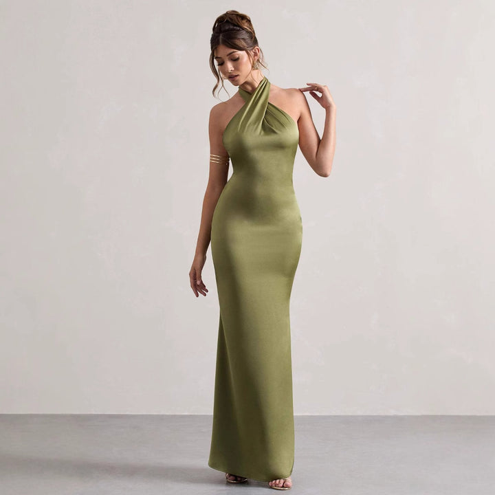 Elegant evening dress for women with slim fit and neck strap Chic & Stil
