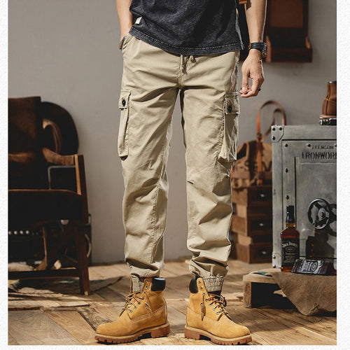 Men's cargo pants with elastic waistband and multiple practical pockets Amarae