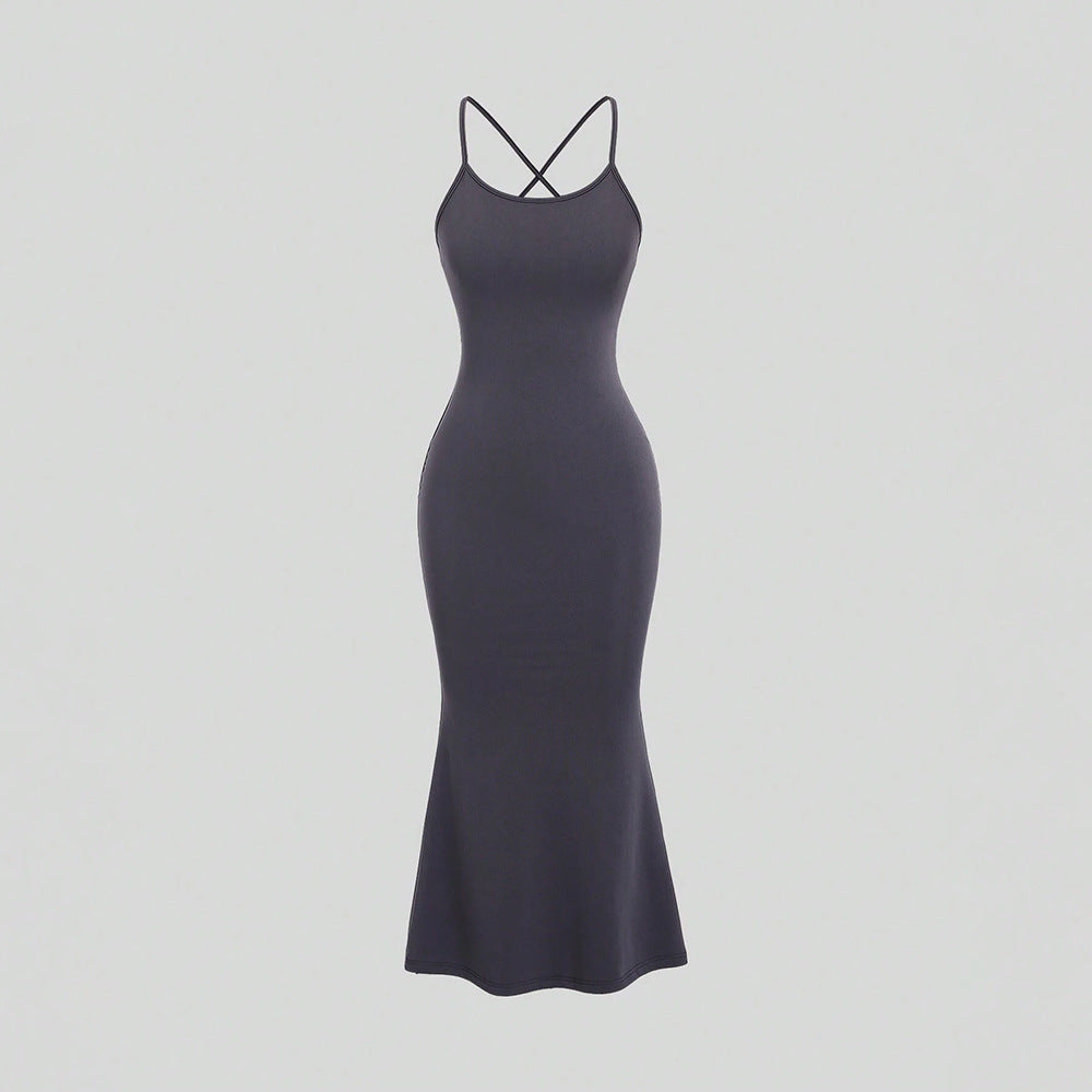 Robe en dentelle à manches longues pour femmes avec coupe près du corps et lacets décoratifs Chic & Stil