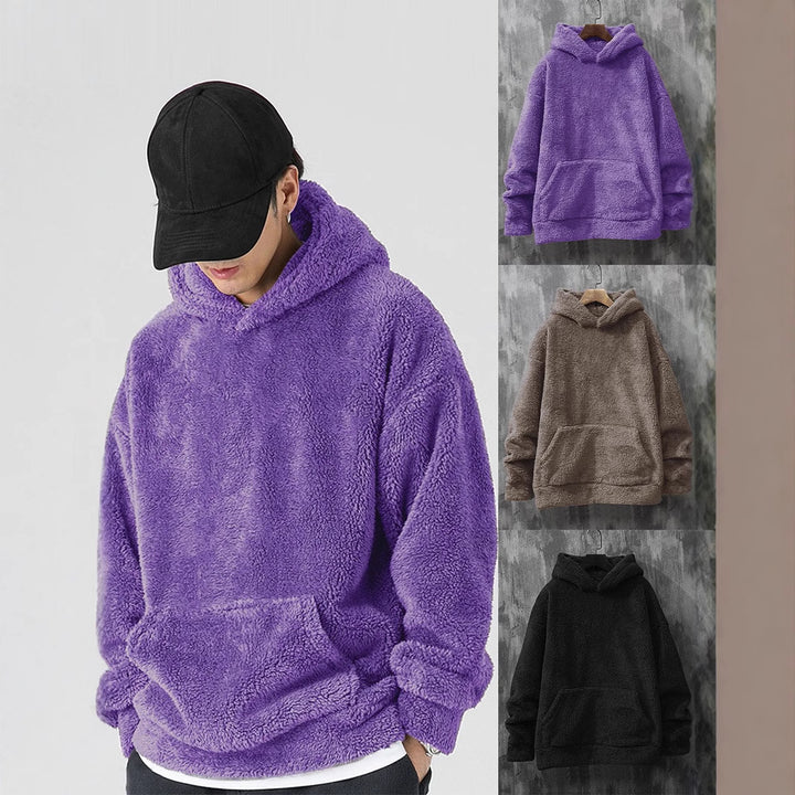 Ladies Cozy Fleece Hoodie with Kangaroo Pocket Lune London