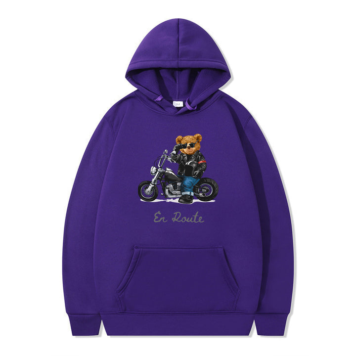 Women's hoodie with unique bear design and casual fit Lune London