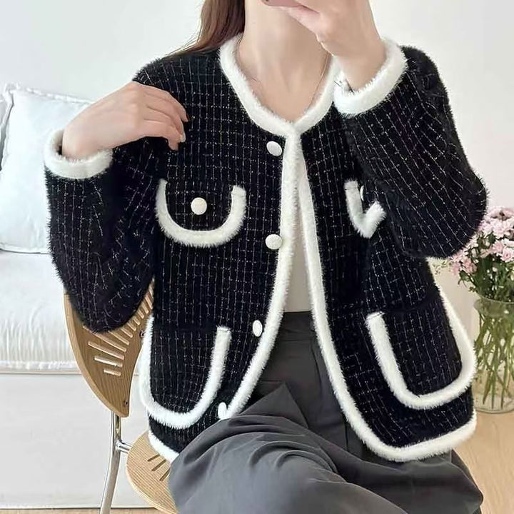 Cardigan en boucle souple pour femmes avec poches Chic & Stil