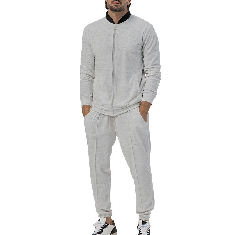 Men's sports set with high collar and practical zip pockets Lune London