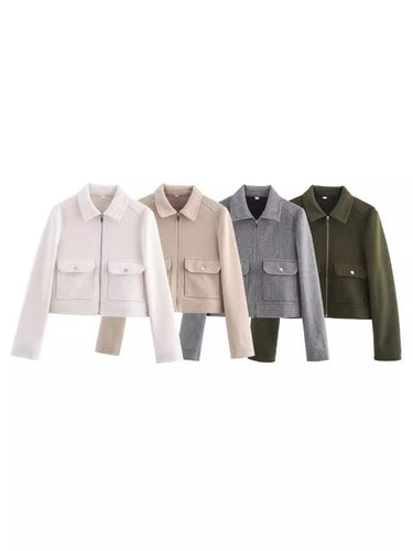 Ladies cropped Utility-Jacket Amarae