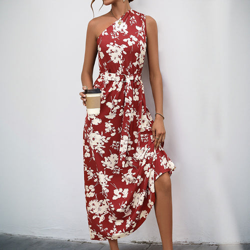 Amarae Floral One-Shoulder Maxi Dress for Ladies