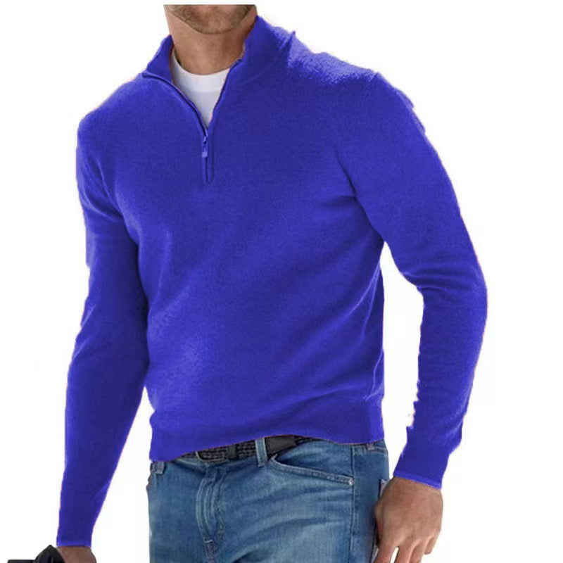 Elegant sweater for men with high collar and fine knit design Lune London