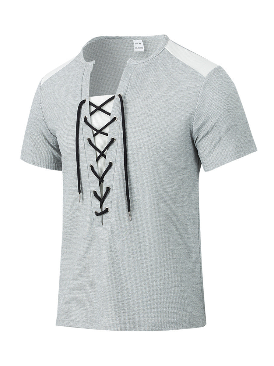 Short sleeve shirt for men with sporty lace design Lune London