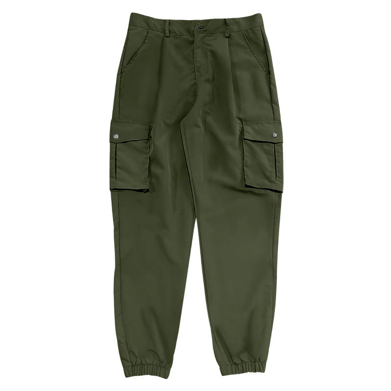 Men's cargo pants with multifunctional pockets and elastic waistband Lune London