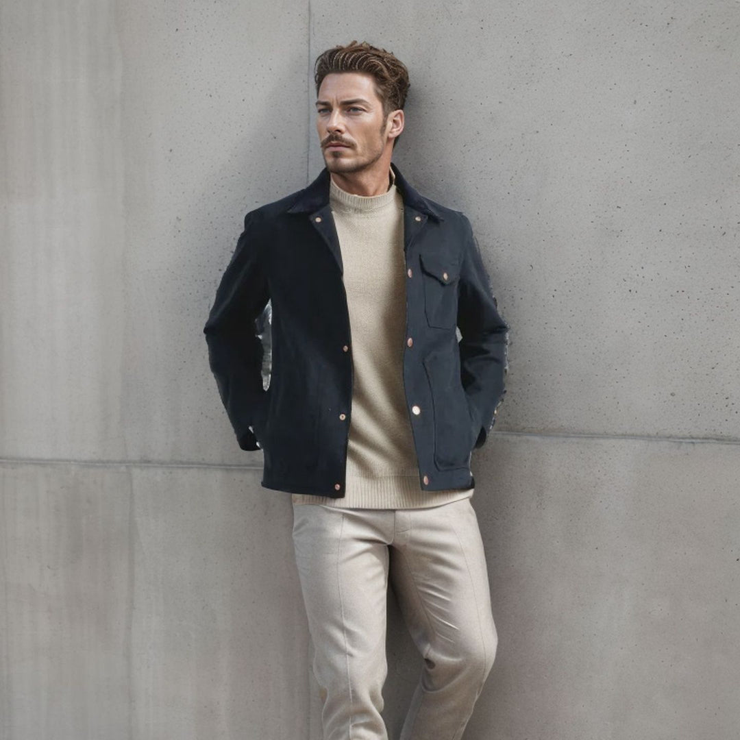 Timeless jacket for men with textured design Amarae