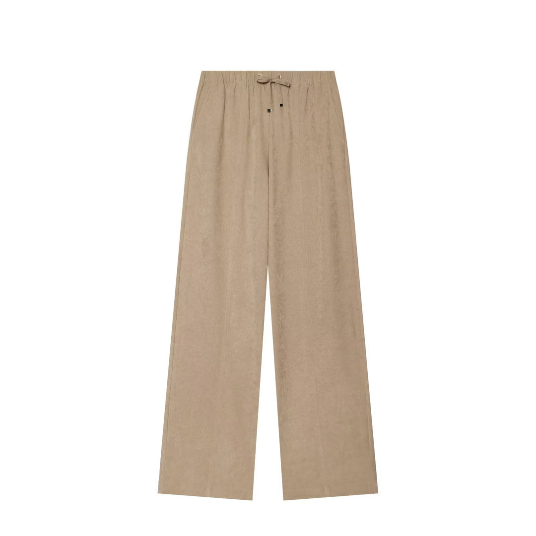 Women's Wide Palazzo Lounge Pants with Drawstring and Crease Amarae