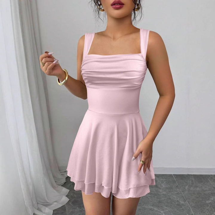 Women Playful Summer Dress with Ruffled Top and Flowy Skirt Lune London