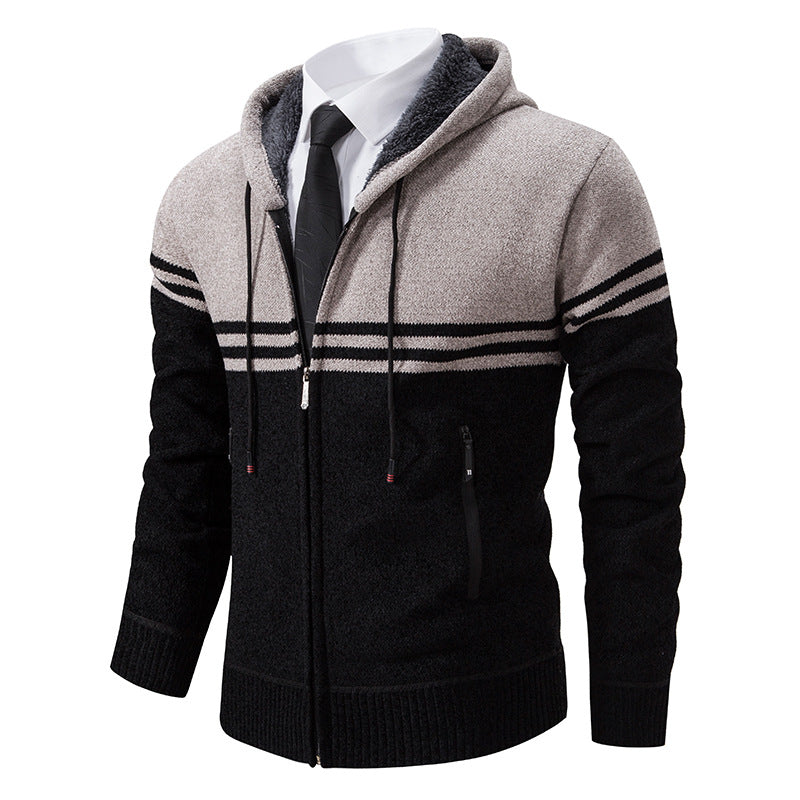 Fashionable men's hoodie with textured design Lune London