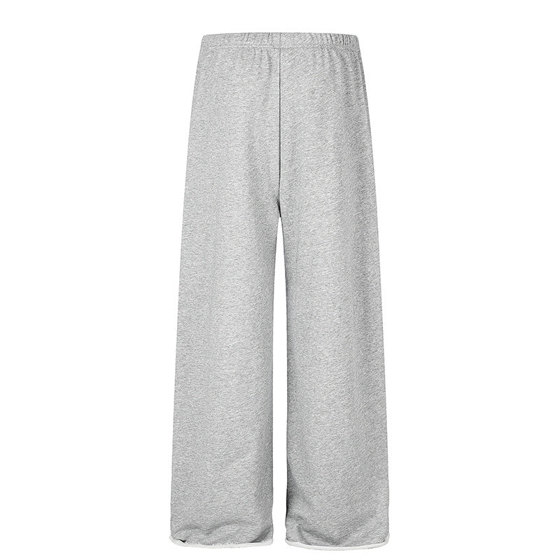 Women's Extra Wide Palazzo Sweatpants with Comfort Waistband, Drawstring and Star Applique Amarae