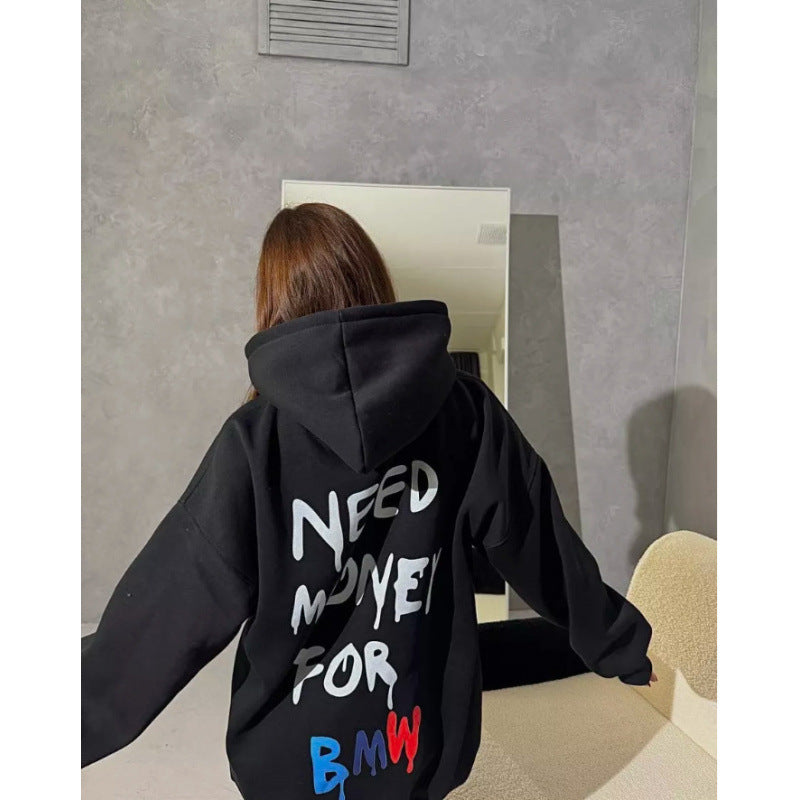 Women Oversized Hoodie with stylish lettering Lune London