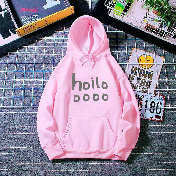 Women's hoodie with loose fit and creative print Chic & Stil