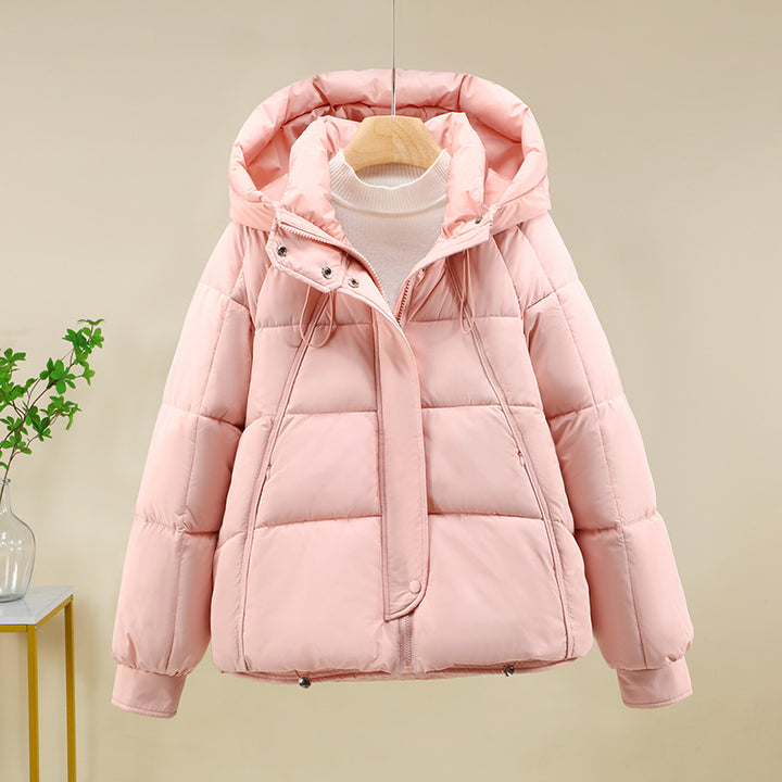 Ladies high-quality quilted functional coat with hood and insulating inserts Lune London