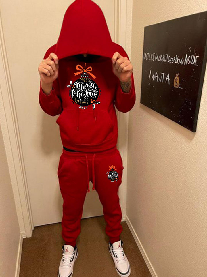 Women's hoodie and jogging set with festive Christmas pattern Lune London