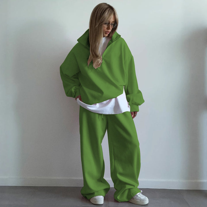Ladies soft sweatshirt with high collar and relaxed fit Lune London