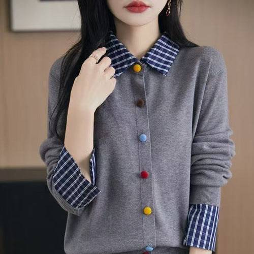 Cardigan femme avec des détails de boutons colorés Chic & Stil