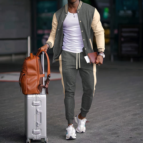 Casual sporty outfit for men with aviator jacket and jogger pants Amarae