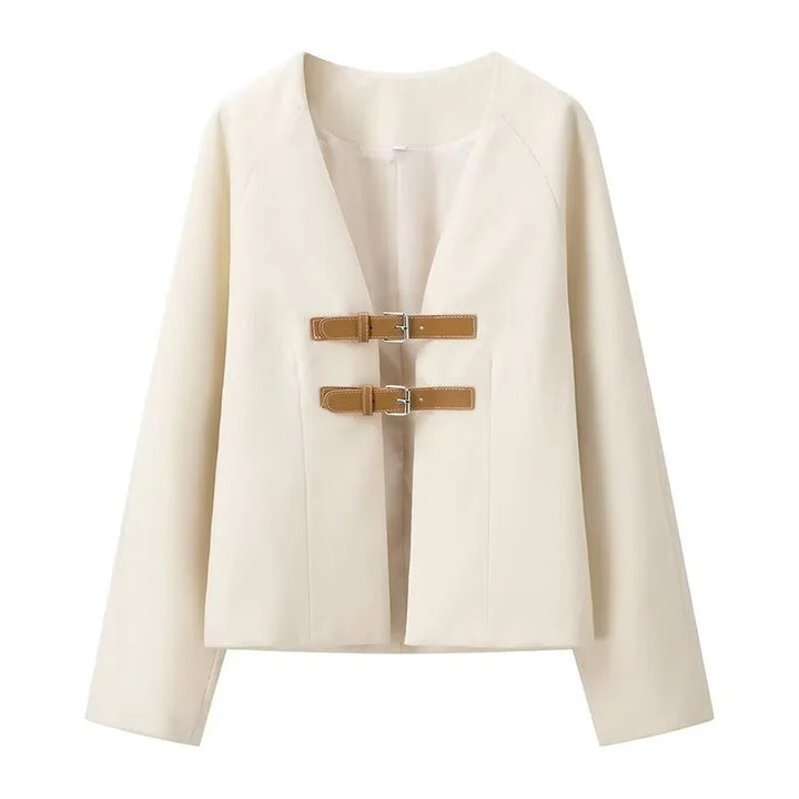 Lune London Elegant short jacket for women with practical buckle closures