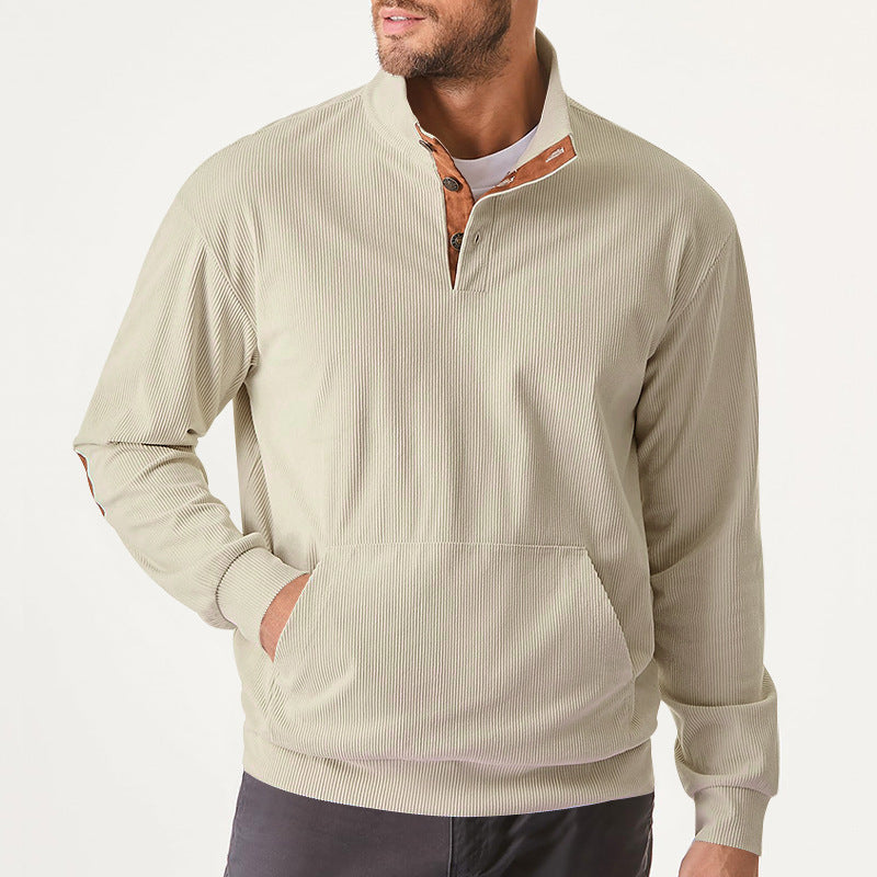Men's highly functional sweatshirt with a high collar and practical kangaroo pocket Lune London