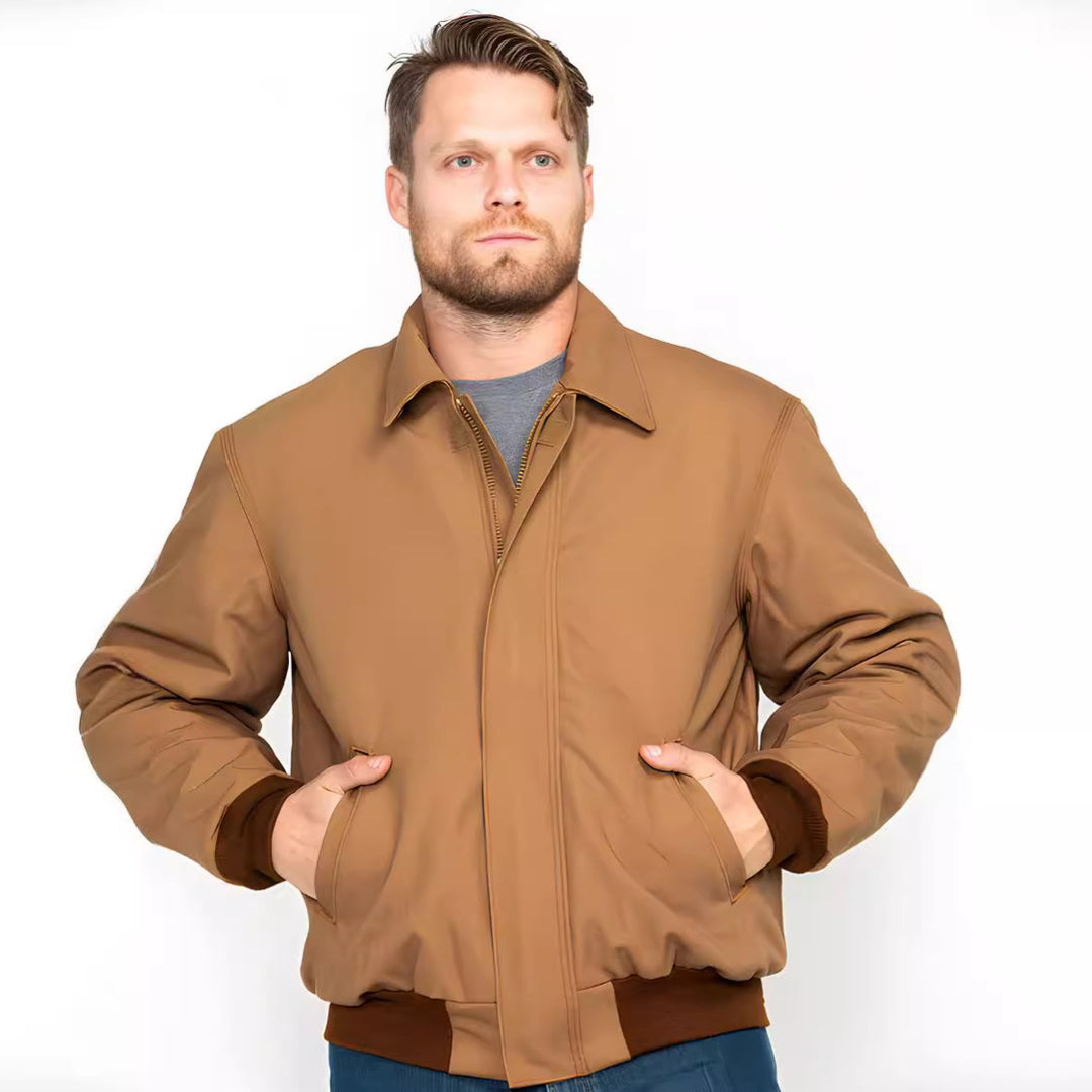 Elegant and warming men's jacket with double zipper Lune London