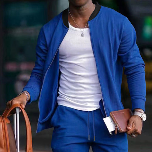 Sporty bomber jacket for men with elastic inserts and practical zipper Amarae
