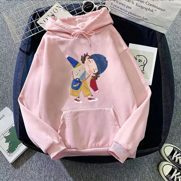 Ladies hoodie with playful children's design Chic & Stil