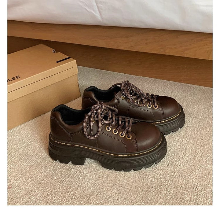 Women's Chunky Lace-Up Shoes with Non-Slip Tread Sole and Stylish Design Lune London