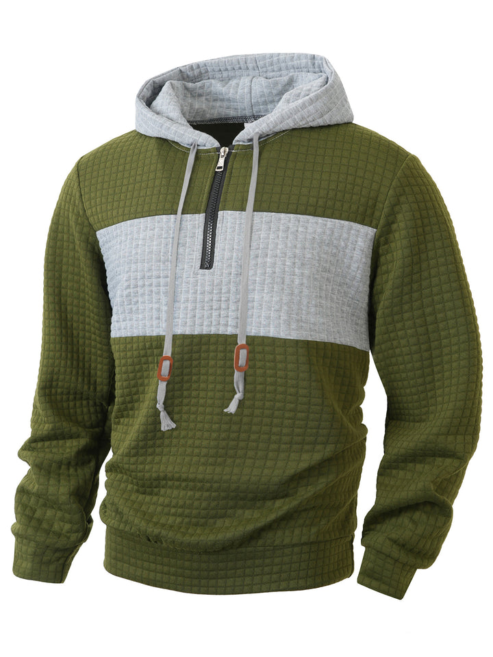 Men's Hoodie with 1/4 zipper and structured design Lune London