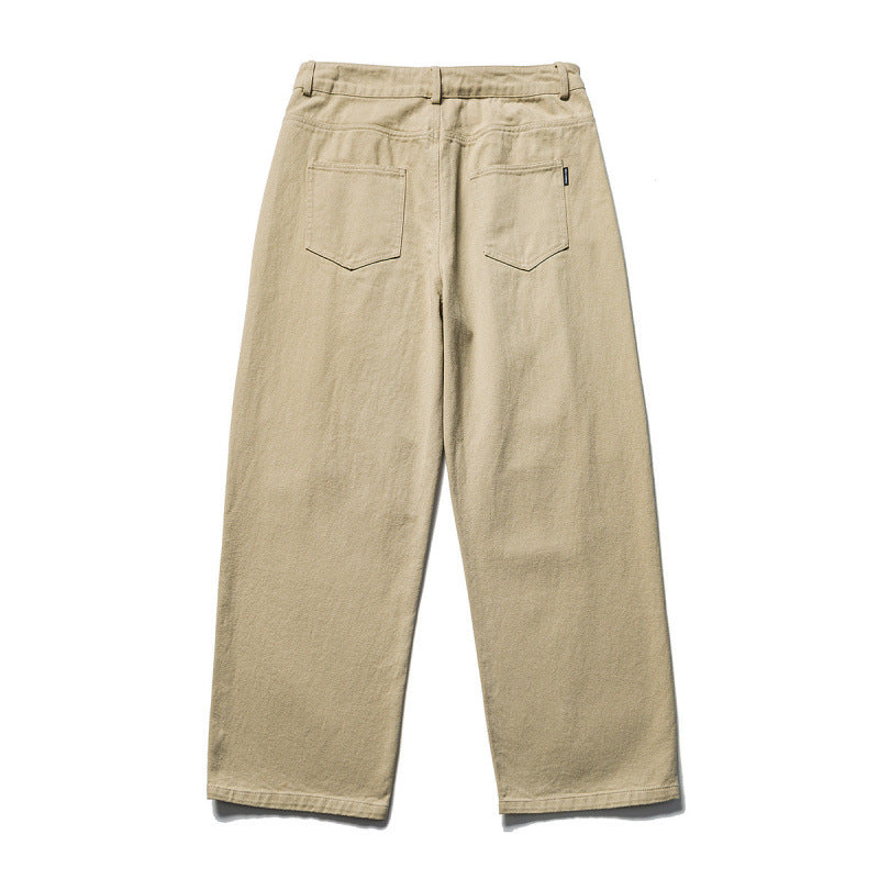 Men's wide pleated trousers in relaxed fit made of cotton twill Amarae