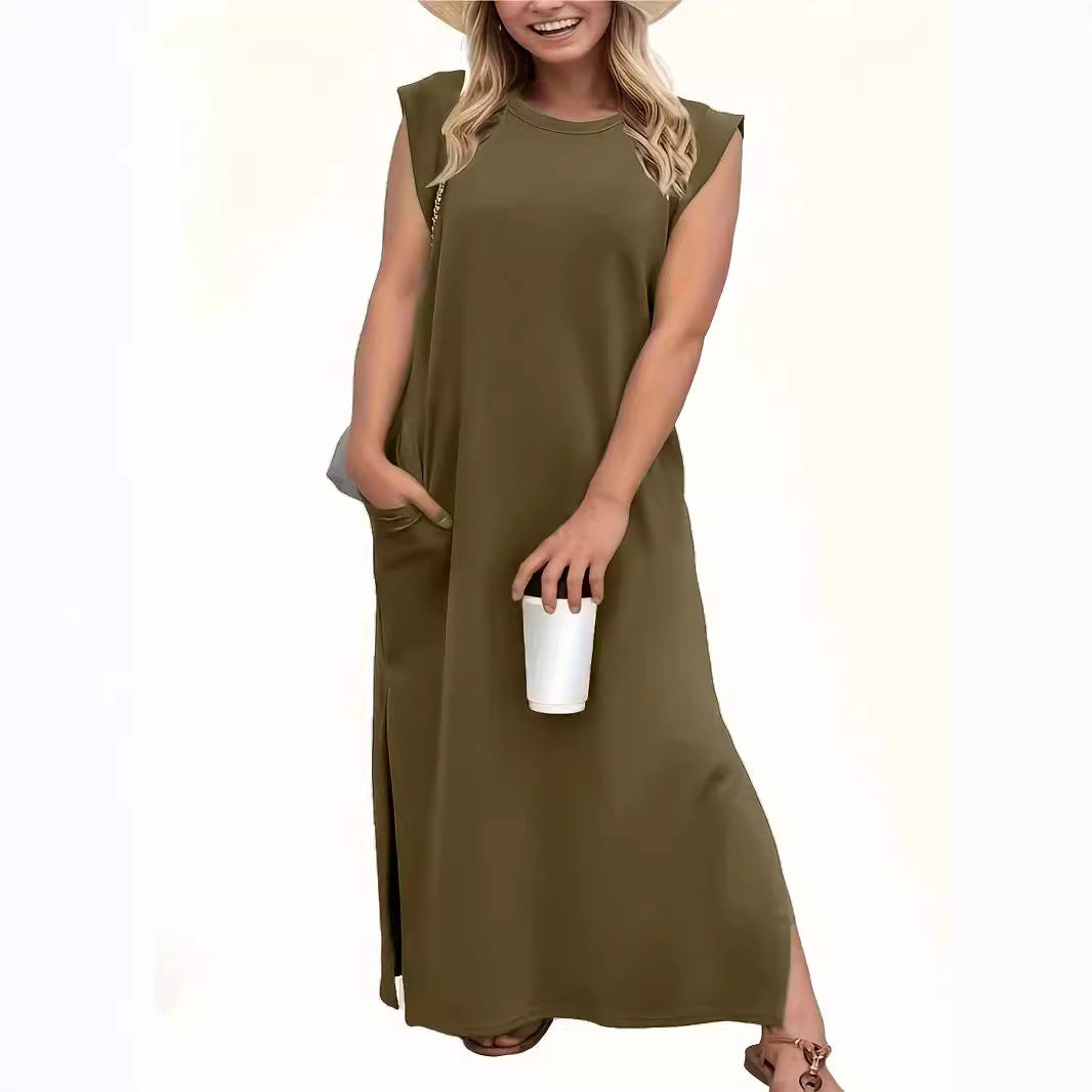 Casual maxi dress for women with short sleeve design Lune London