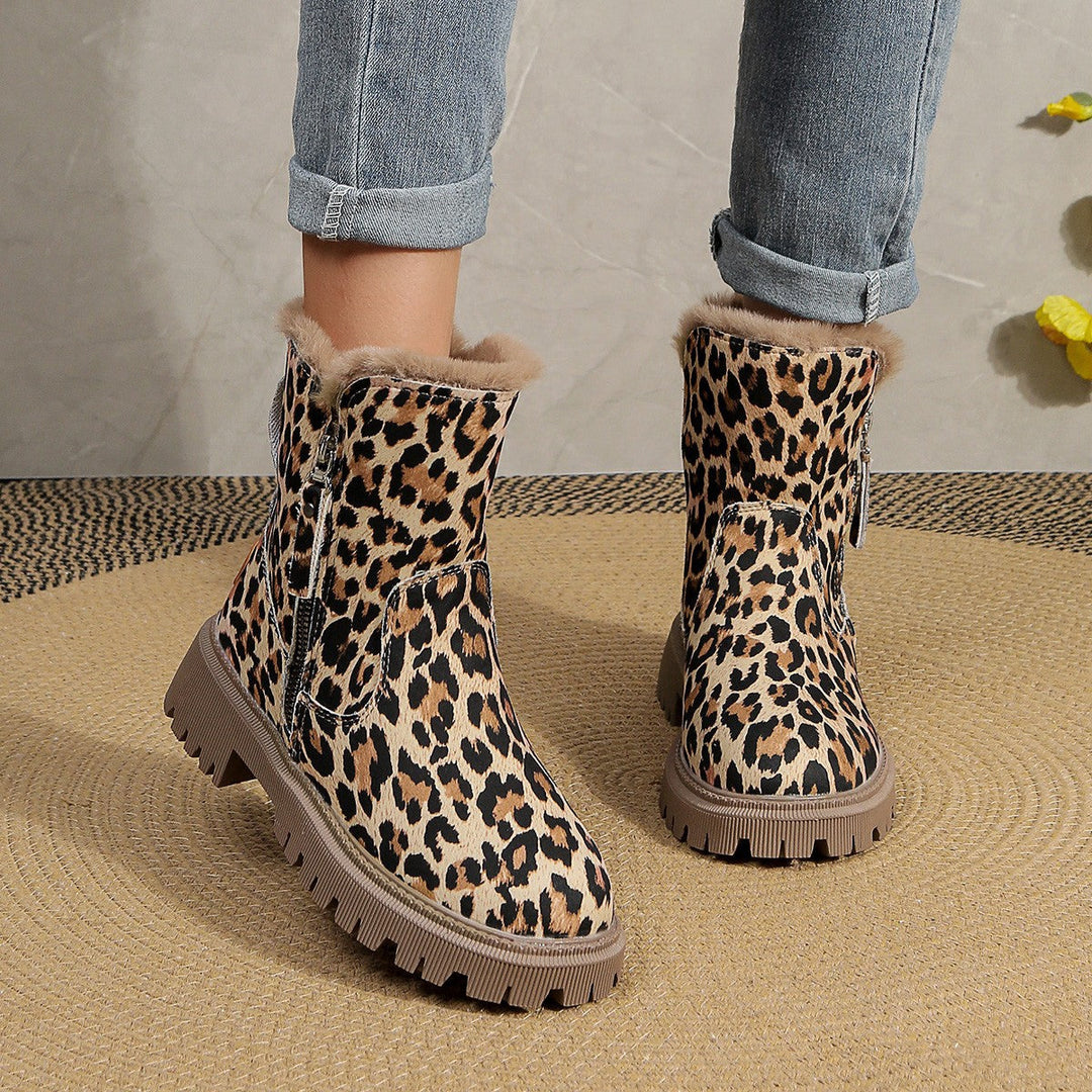 Lune London | Elegant Boots With Leopard Pattern