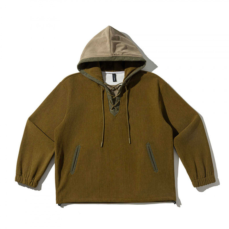 Unisex Oversize Hoodie with Lacing and Kangaroo Pockets Amarae