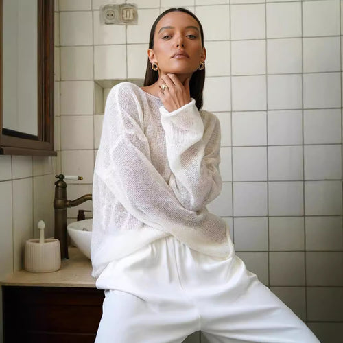 Pull en tricot léger pour femmes avec coupe ample Chic & Stil