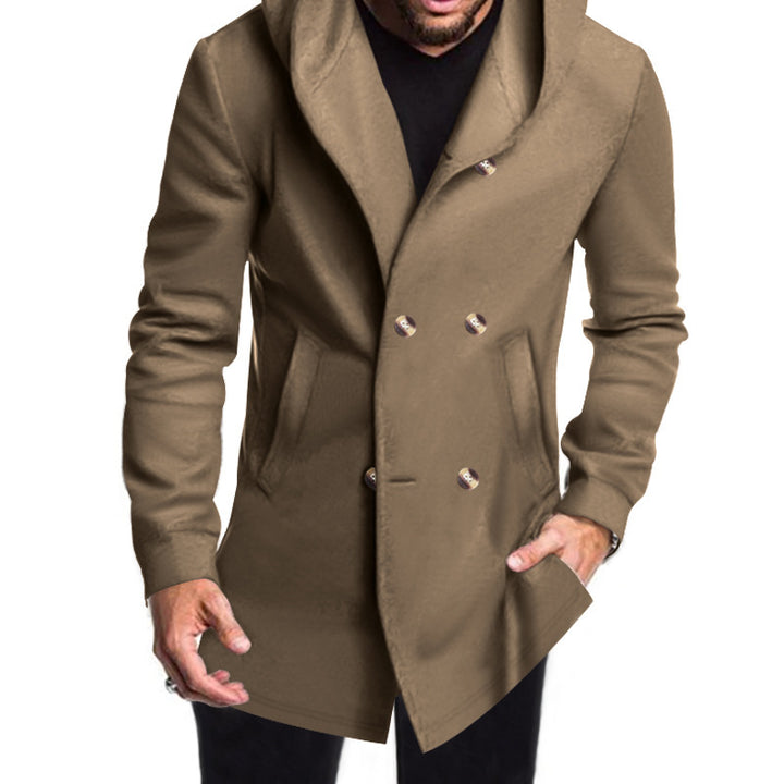 Men's trendy coat with flared cut and hood Lune London