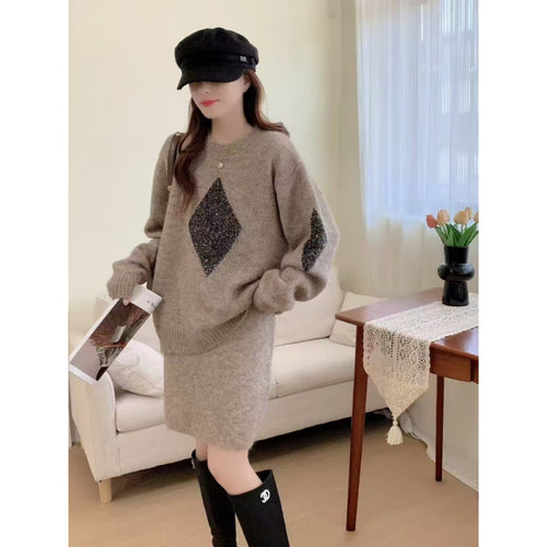 Pull tricoté pour femmes avec un élégant motif en diamant et une coupe confortable Chic & Stil