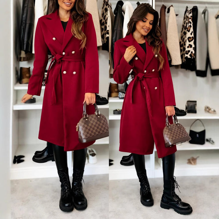 Elegant trench coat for women with adjustable belt and double-breasted Lune London