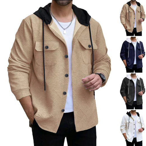 Casual shirt jacket for men with hood function and practical pockets Amarae