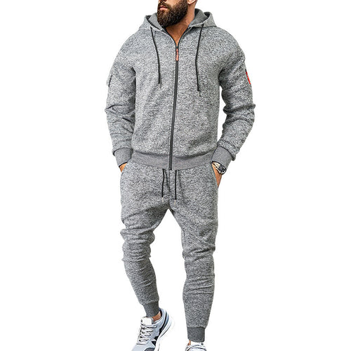 Men's Hooded Sports Tracksuit with Functional Zip Pockets Amarae